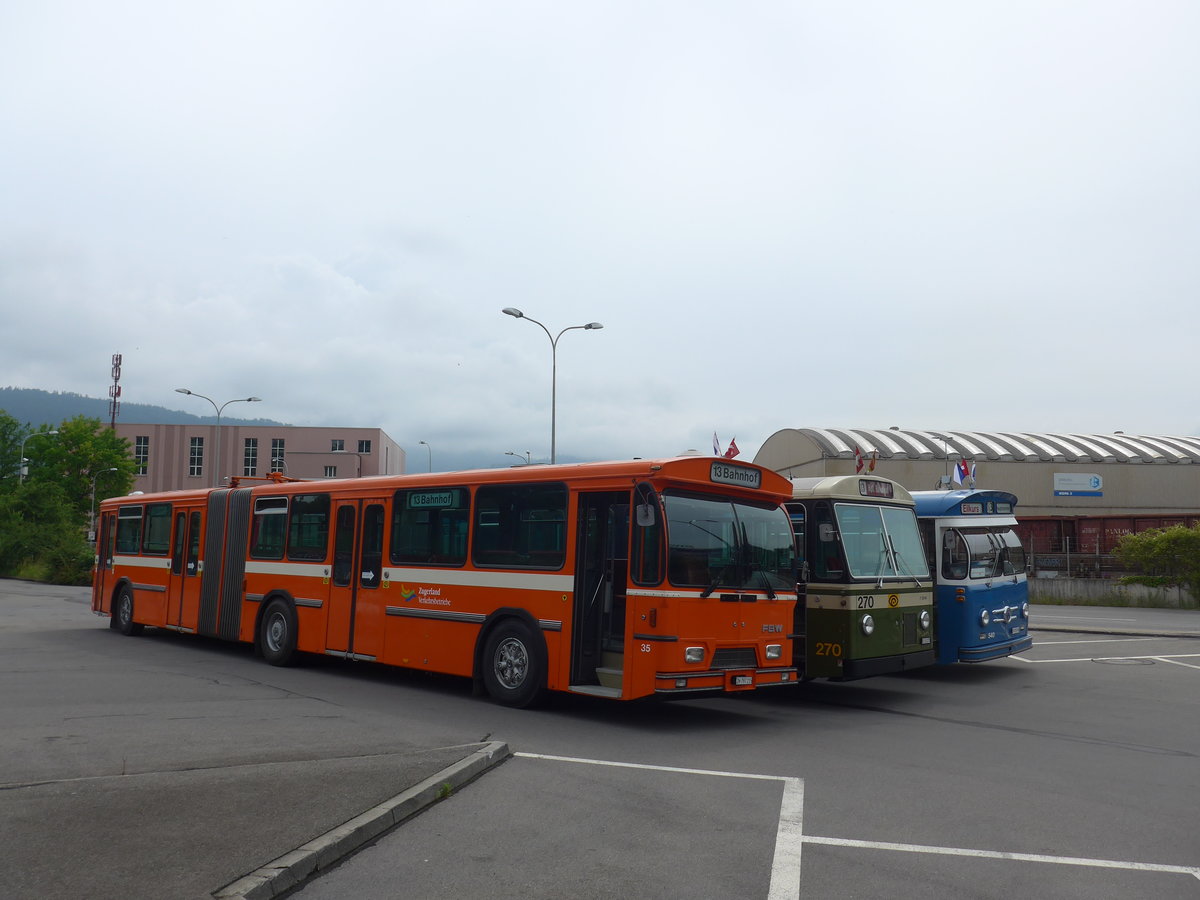 (206'571) - ZVB Zug (RWB) - Nr. 35/ZH 797'215 - FBW/Hess am 22. Juni 2019 in Emmenbr�cke, Debrunner Acifer