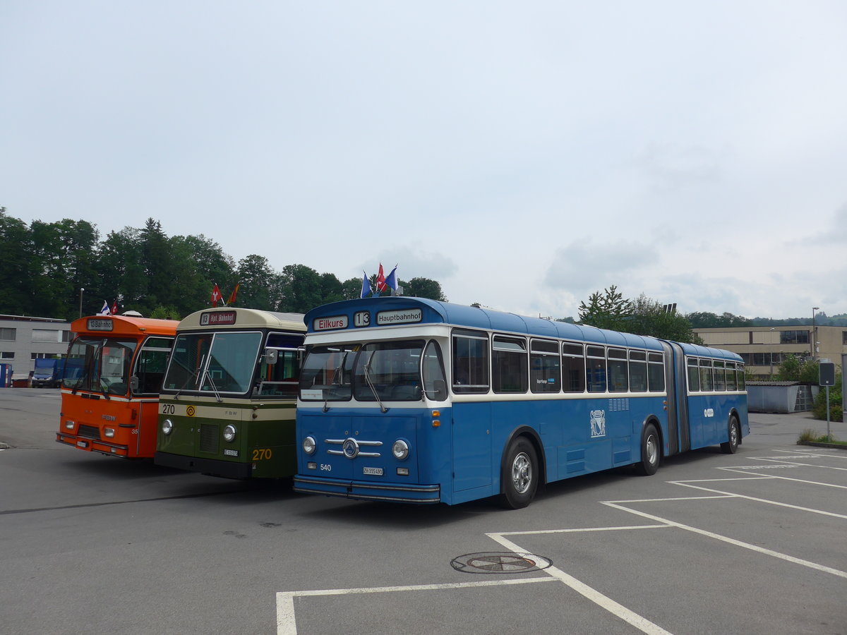 (206'574) - VBZ Z�rich (TMZ) - Nr. 540/ZH 315'491 - Saurer/Saurer (ex Nr. 7540; ex Nr. 540) am 22. Juni 2019 in Emmenbr�cke, Debrunner Acifer