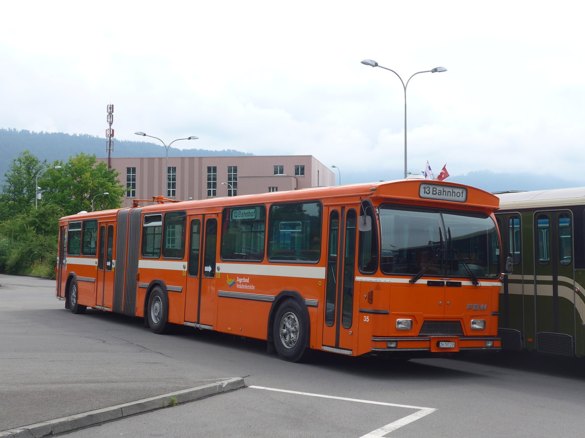 (206'584) - ZVB Zug (RWB) - Nr. 35/ZH 797'215 - FBW/Hess am 22. Juni 2019 in Emmenbr�cke, Debrunner Acifer