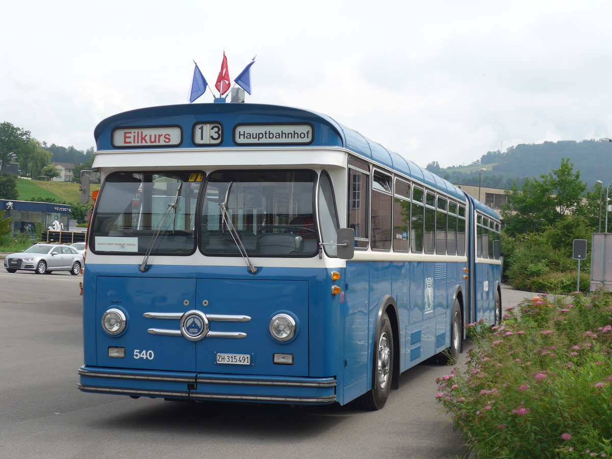 (206'587) - VBZ Z�rich (TMZ) - Nr. 540/ZH 315'491 - Saurer/Saurer (ex Nr. 7540; ex Nr. 540) am 22. Juni 2019 in Emmenbr�cke, Debrunner Acifer