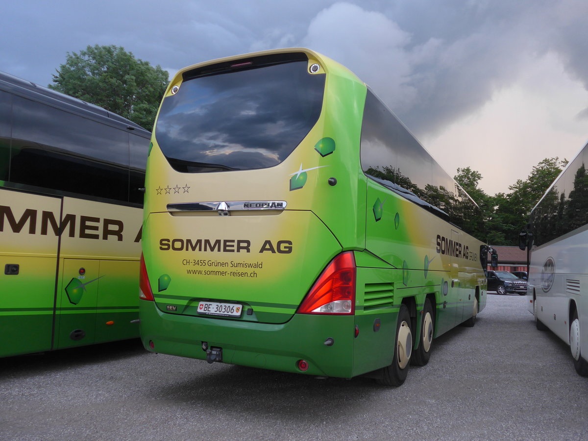 (206'650) - Sommer, Gr�nen - BE 30'306 - Neoplan (ex W�ckerlin, Z�rich) am 22. Juni 2019 in Thun, Kleine Allmend