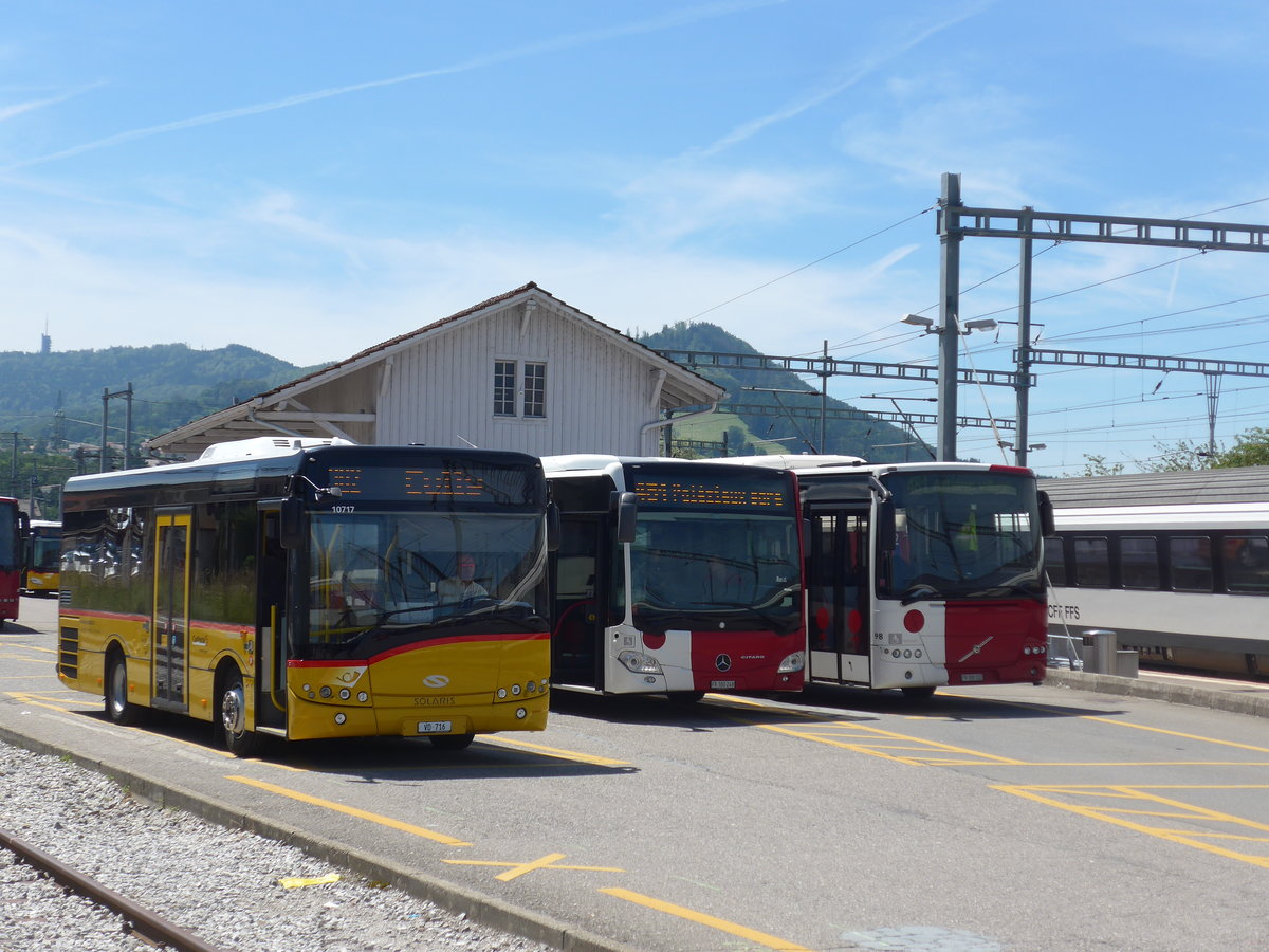 (206'786) - Faucherre, Moudon - VD 716 - Solaris am 24. Juni 2019 beim Bahnhof Pal�zieux