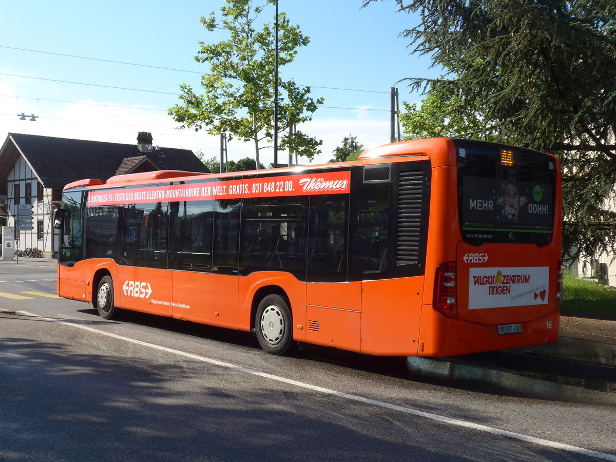 (207'436) - RBS Worblaufen - Nr. 16/BE 297'016 - Mercedes am 7. Juli 2019 beim Bahnhof G�mligen