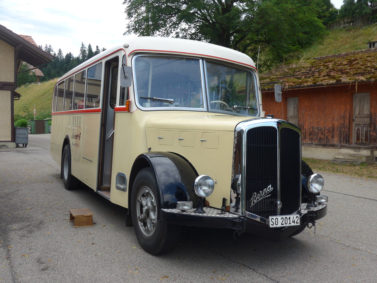 (207'457) - Steiner, Messen - SO 20'142 - Berna/Hess (ex B�rtschi, Biberen) am 7. Juli 2019 beim Bahnhof Emmenmatt