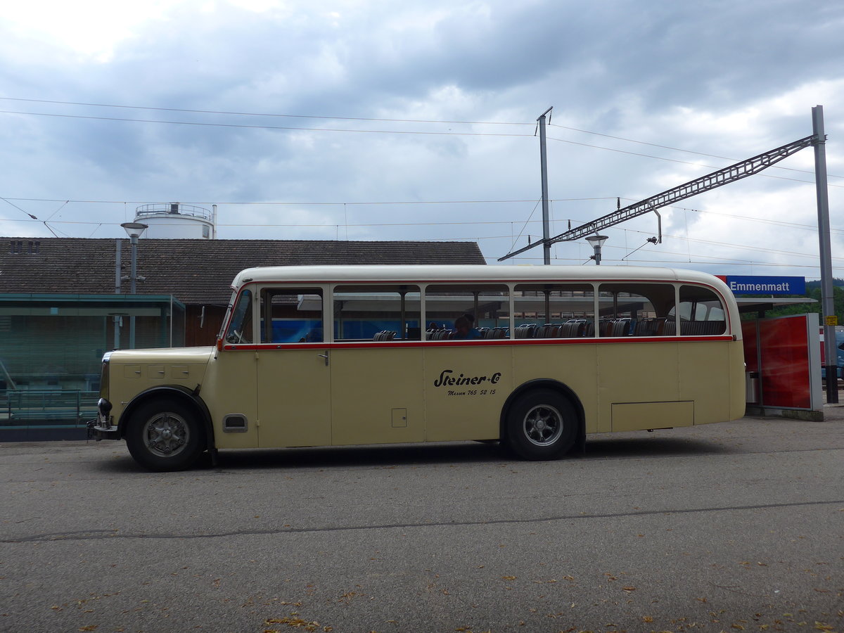 (207'458) - Steiner, Messen - SO 20'142 - Berna/Hess (ex B�rtschi, Biberen) am 7. Juli 2019 beim Bahnhof Emmenmatt