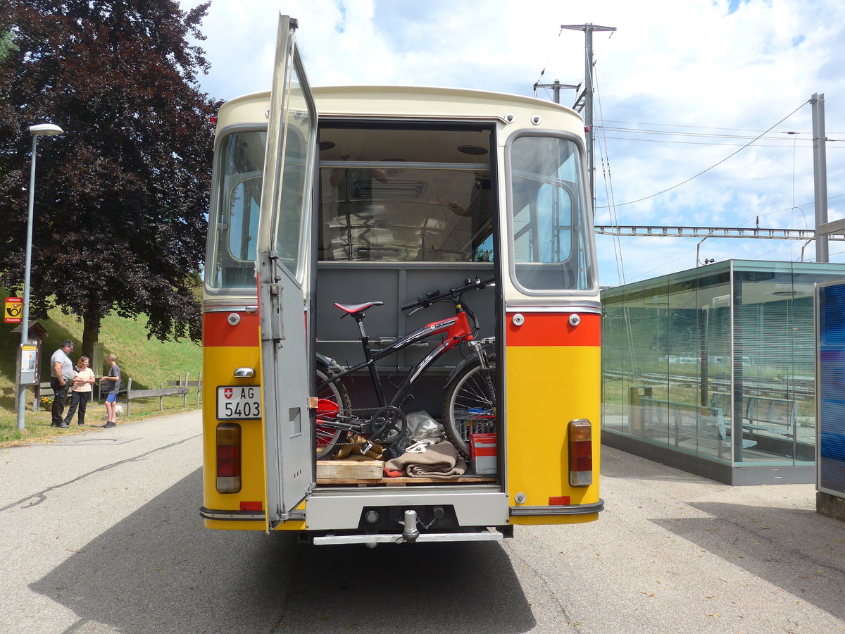 (207'484) - Birchler, Remetschwil - AG 54'039 - FBW/T�scher (ex Gerber, Winkel; ex Eggenberger, M�riken; ex Tanner, Bubendorf; ex P 24'803) am 7. Juli 2019 beim Bahnhof Emmenmann