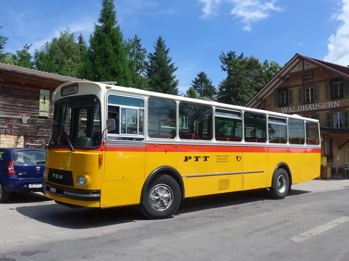 (207'485) - Birchler, Remetschwil - AG 54'039 - FBW/T�scher (ex Gerber, Winkel; ex Eggenberger, M�riken; ex Tanner, Bubendorf; ex P 24'803) am 7. Juli 2019 in Waldh�usern, Kurhaus