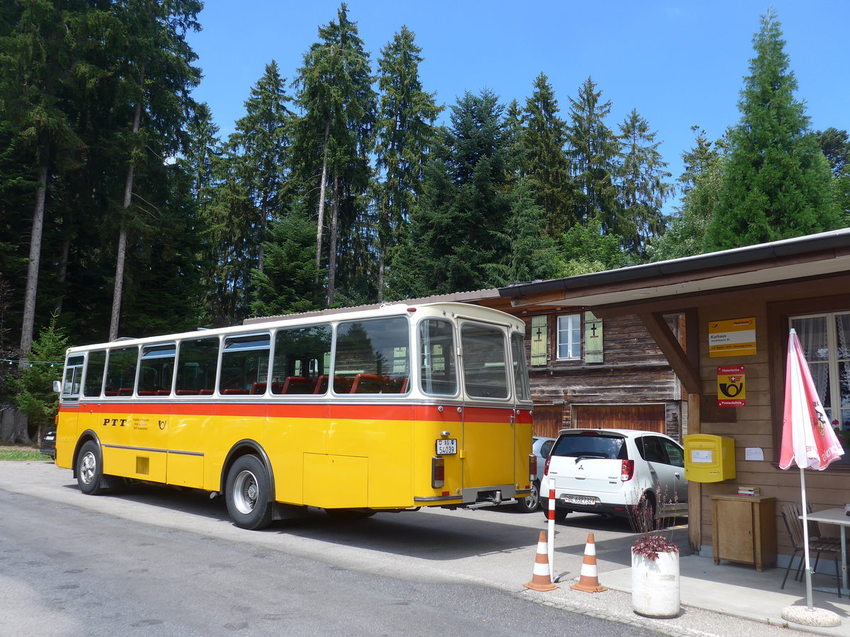 (207'488) - Birchler, Remetschwil - AG 54'039 - FBW/T�scher (ex Gerber, Winkel; ex Eggenberger, M�riken; ex Tanner, Bubendorf; ex P 24'803) am 7. Juli 2019 in Waldh�usern, Kurhaus
