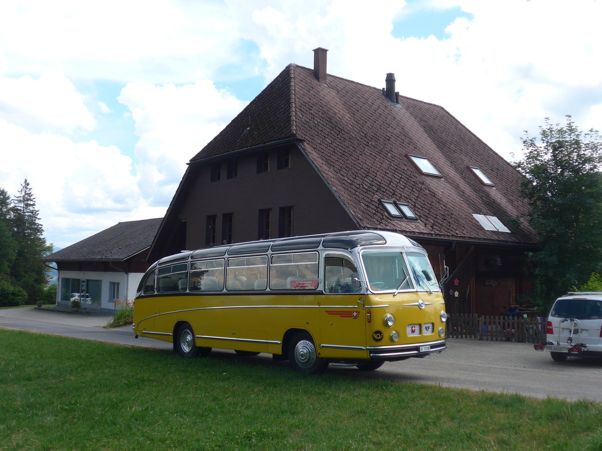 (207'517) - Zimmerli J., Oftringen - AG 57'298 - Berna/T�scher (ex Stutz, Oberlunkhofen; ex Leu, Schongau; ex Wicki, Bremgarten; ex P 22'054; ex P 20'704) am 7. Juli 2019 in Waldh�usern, Kurhaus