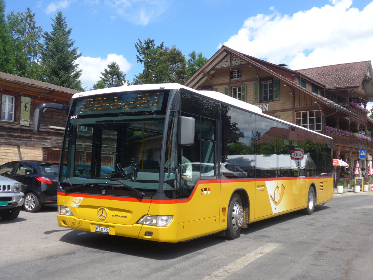 (207'521) - PostAuto Bern - Nr. 536/BE 734'536 - Mercedes am 7. Juli 2019 in Waldh�usern, Kurhaus