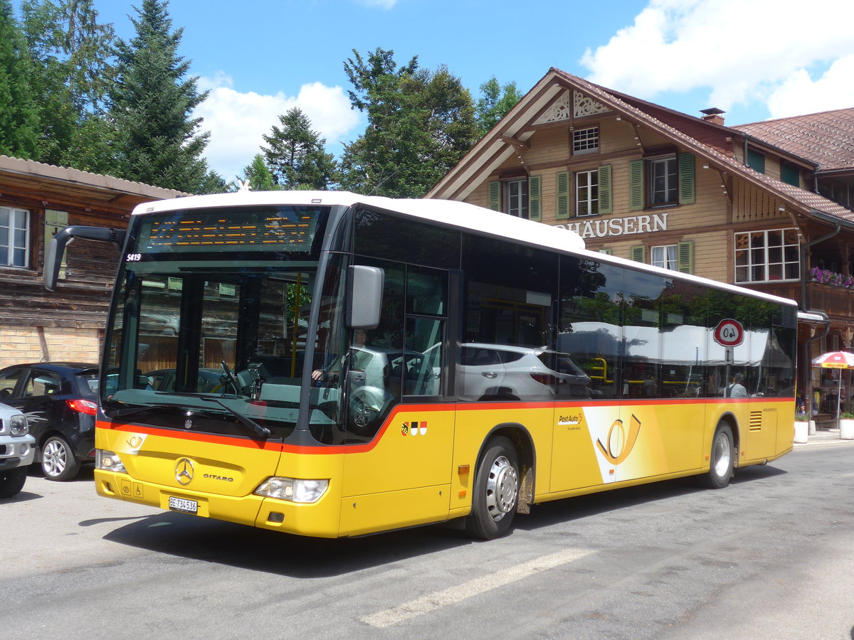 (207'522) - PostAuto Bern - Nr. 536/BE 734'536 - Mercedes am 7. Juli 2019 in Waldh�usern, Kurhaus