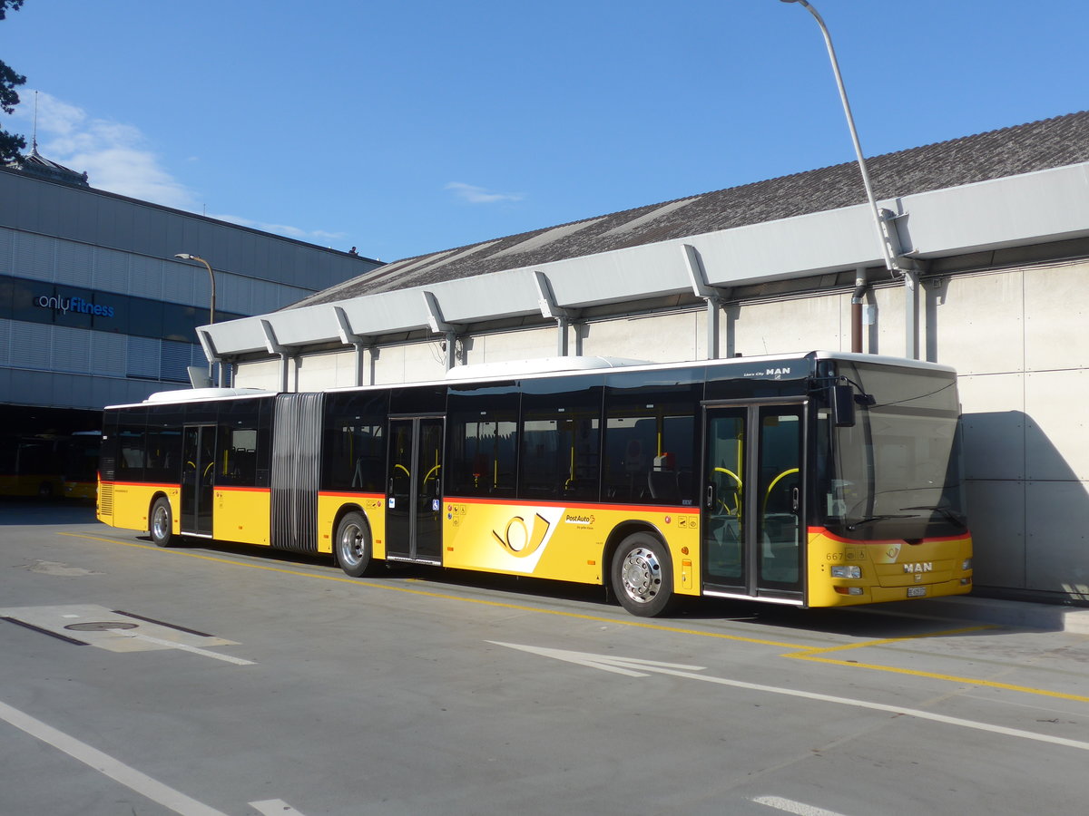 (207'559) - PostAuto Bern - Nr. 667/BE 615'372 - MAN am 7. Juli 2019 in Bern, Postautostation