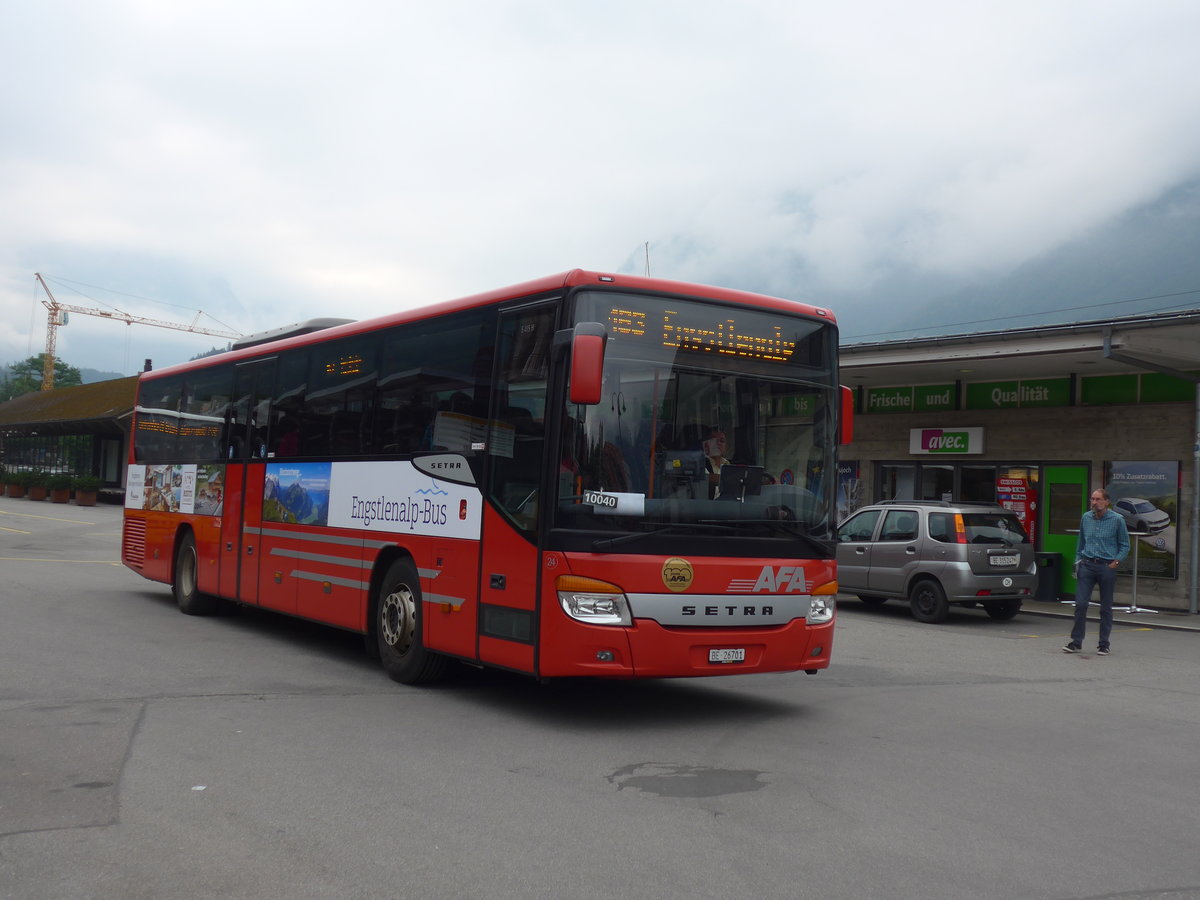 (207'652) - AFA Adelboden - Nr. 24/BE 26'701 - Setra am 9. Juli 2019 in Meiringen, Postautostation (Einsatz PostAuto f�r Engstlenalp-Bus)