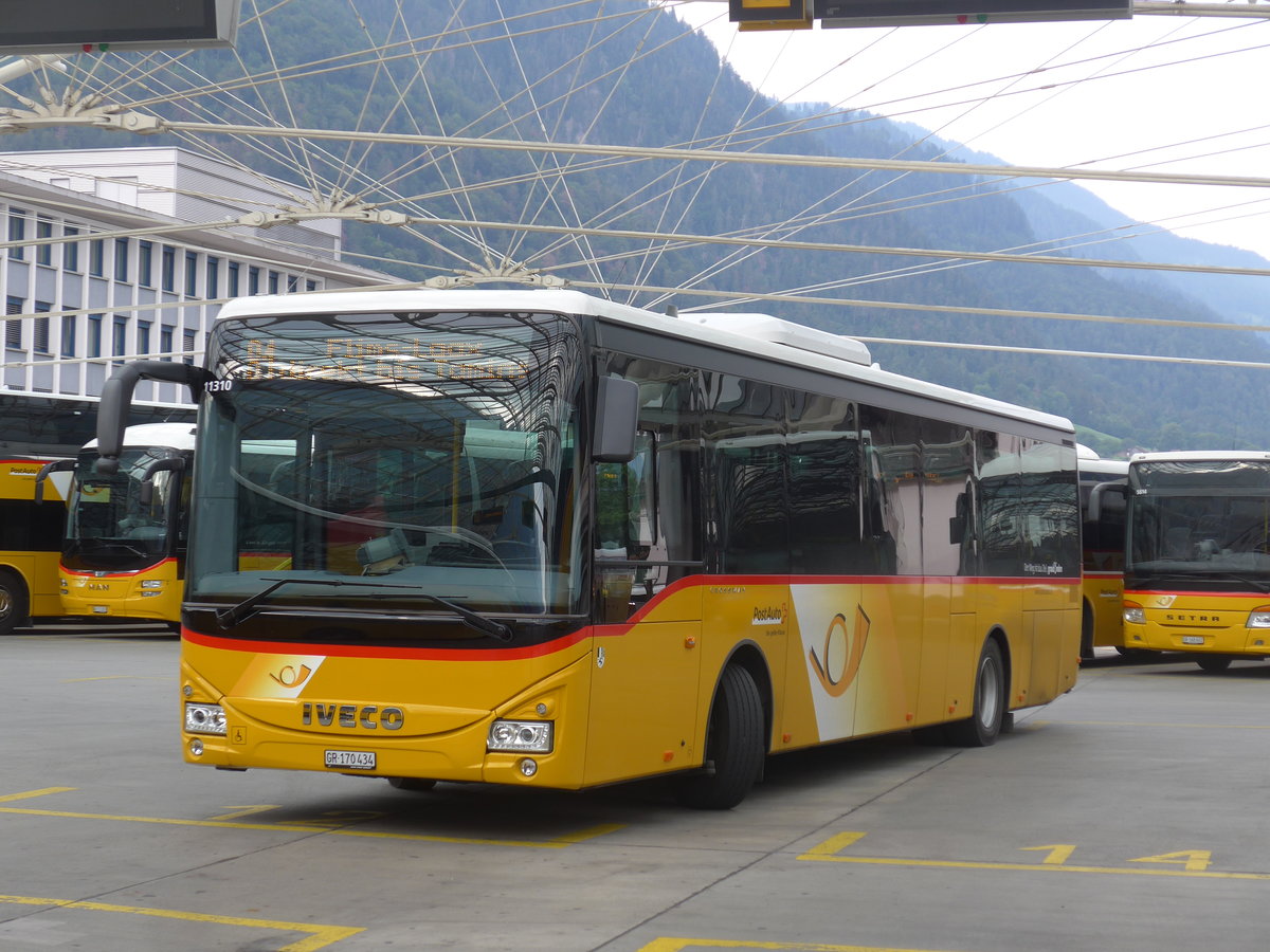 (208'001) - PostAuto Graub�nden - GR 170'434 - Iveco (ex Lagerfahrzeug Iveco) am 21. Juli 2019 in Chur, Postautostation