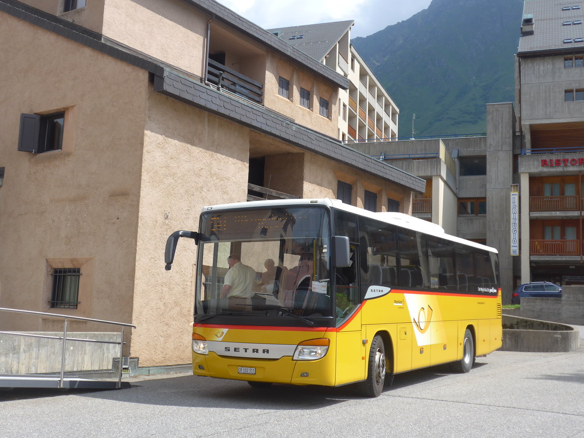 (208'030) - PostAuto Graub�nden - GR 102'311 - Setra am 21. Juli 2019 in San Bernardino, Post