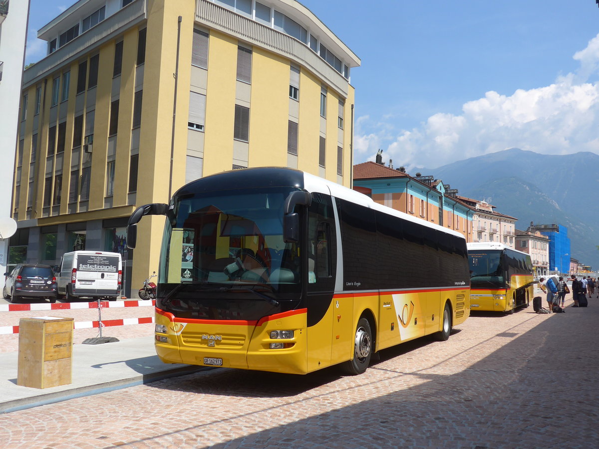 (208'033) - PostAuto Graub�nden - GR 162'973 - MAN am 21. Juli 2019 beim Bahnhof Bellinzona