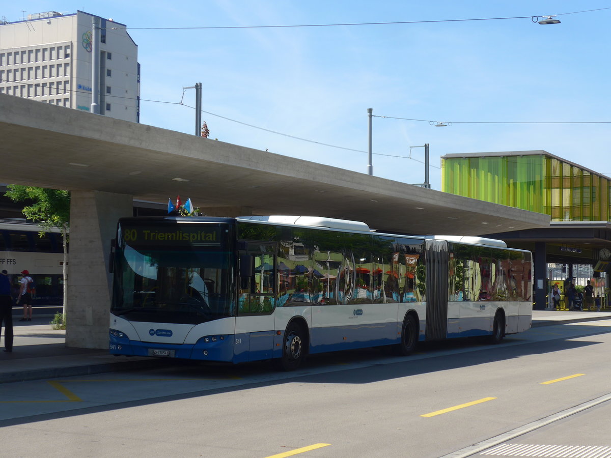 (208'246) - VBZ Z�rich - Nr. 541/ZH 730'541 - Neoplan am 1. August 2019 beim Bahnhof Z�rich-Oerlikon