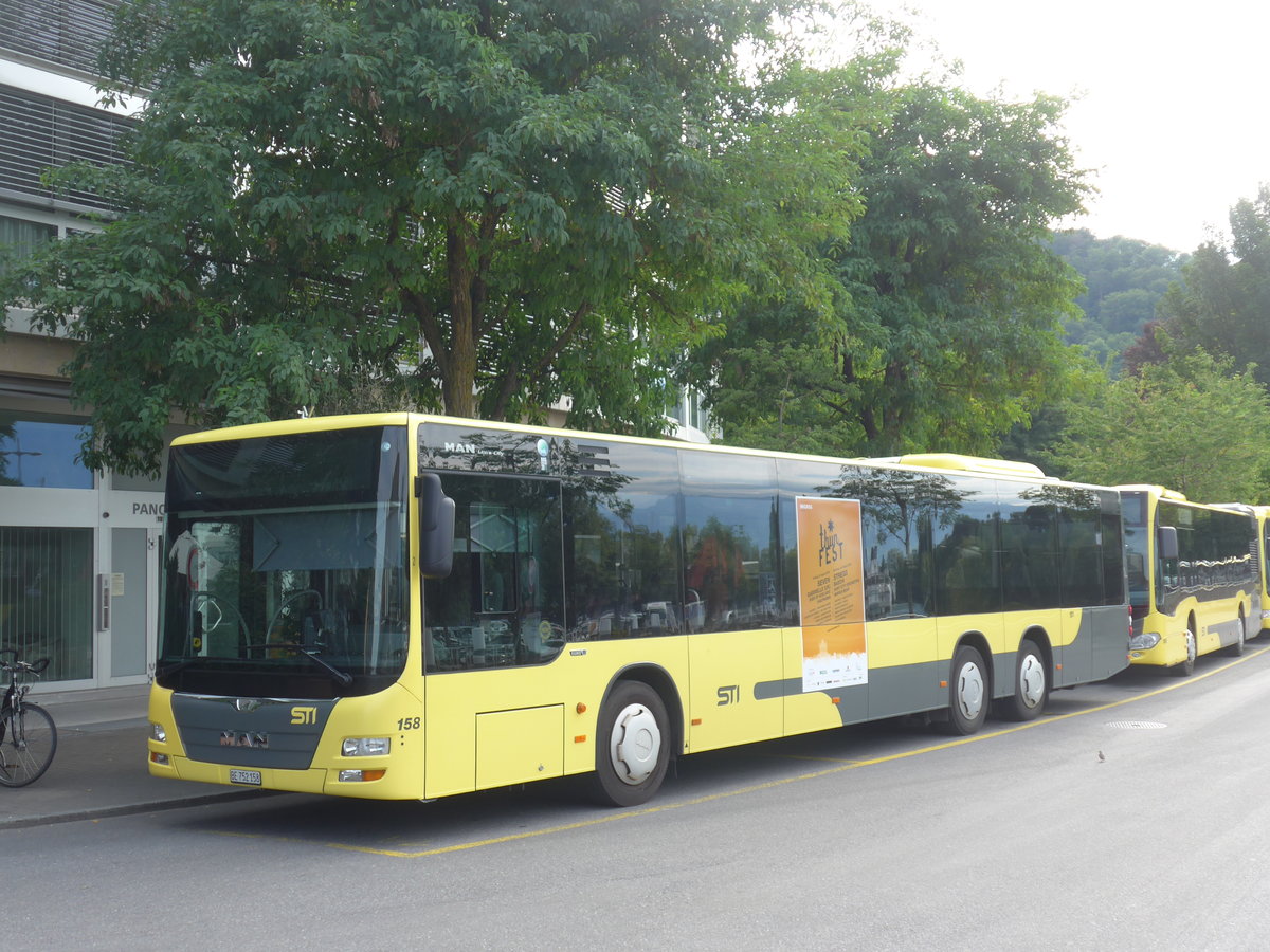 (208'498) - STI Thun - Nr. 158/BE 752'158 - MAN am 5. August 2019 bei der Schiffl�ndte Thun