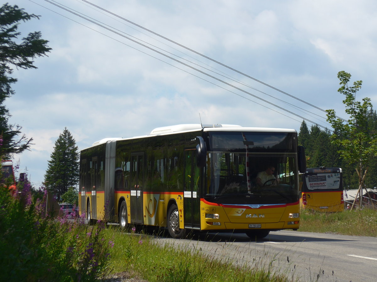 (208'529) - PostAuto Z�rich - Nr. 308/ZH 780'689 - MAN am 5. August 2019 in Les Diablerets, Col du Pillon