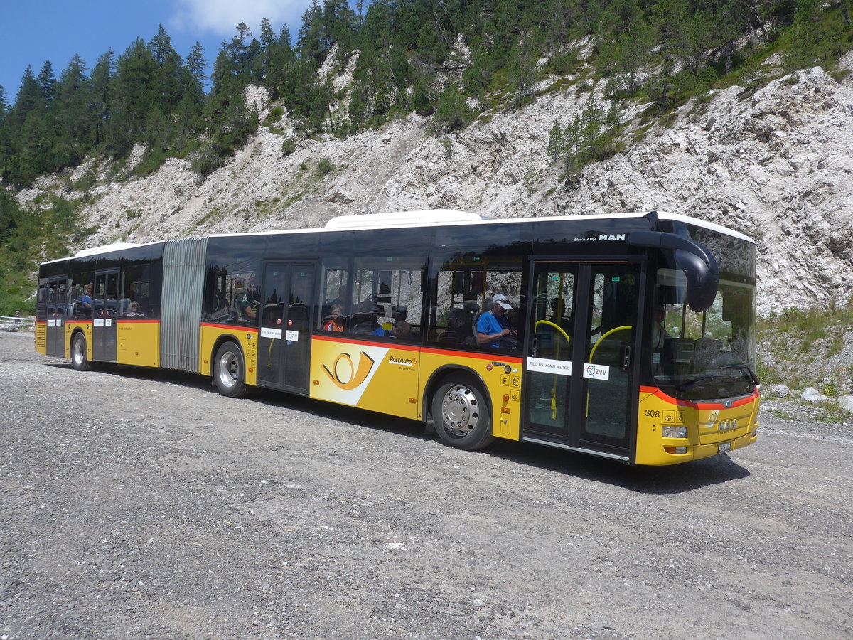 (208'532) - PostAuto Z�rich - Nr. 308/ZH 780'689 - MAN am 5. August 2019 in Les Diablerets, Col du Pillon