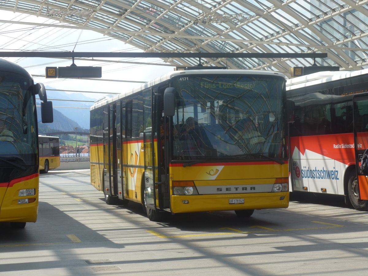 (208'661) - PostAuto Graub�nden (Thepra 10) - GR 178'949 - Setra am 11. August 2019 in Chur, Postautostation