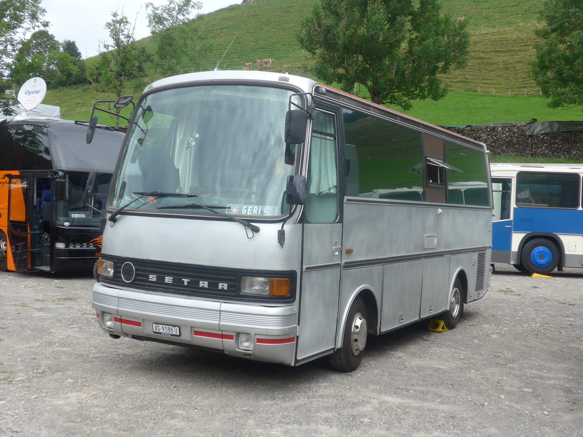 (208'802) - Leutwyler, D�rren�sch - AG 9188 U - Setra (ex Zihlmann, Z�rich) am 17. August 2019 in Atzm�nnig, Schutt