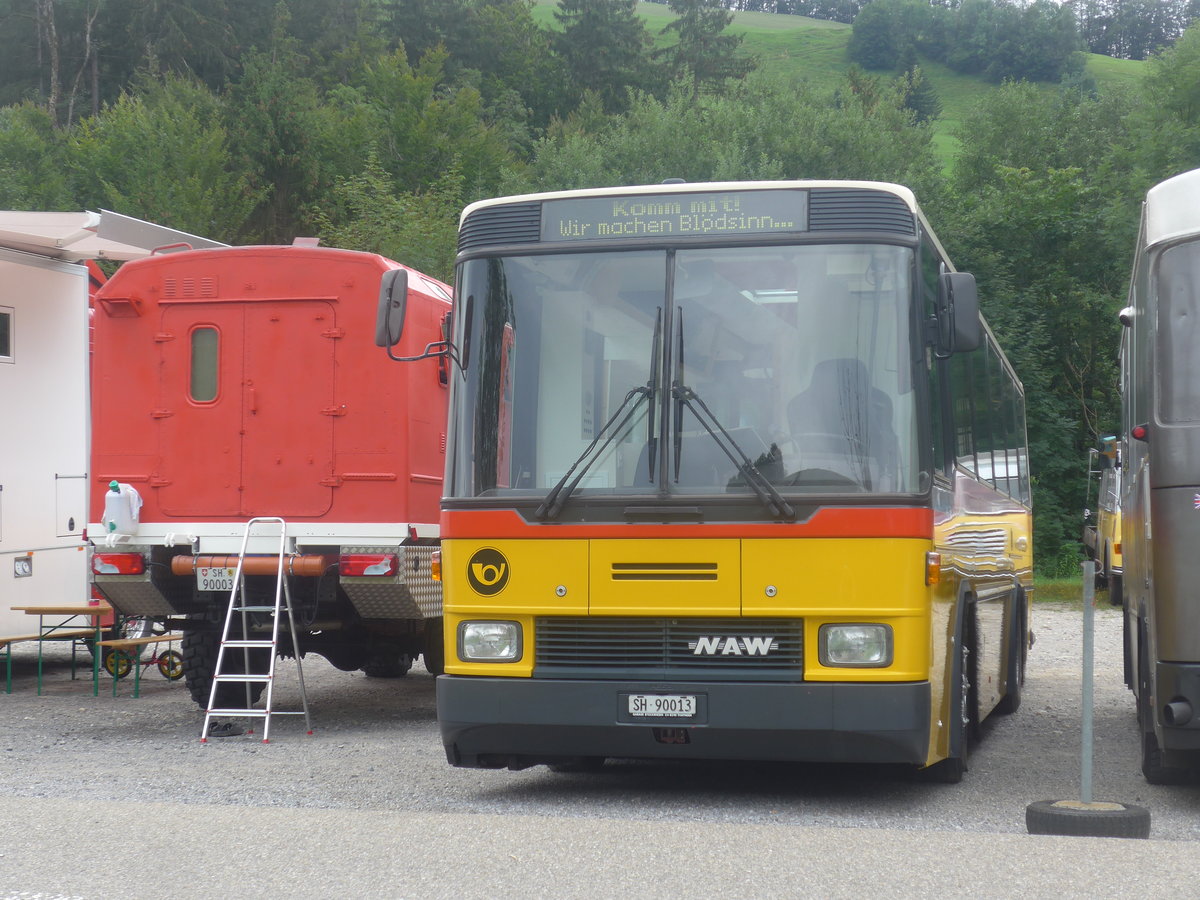 (208'827) - B�chi, Bussnang - SH 90'013 - NAW/Hess (ex K�ng, Beinwil; ex Voegtlin-Meyer, Brugg Nr. 79) am 17. August 2019 in Atzm�nnig, Schutt