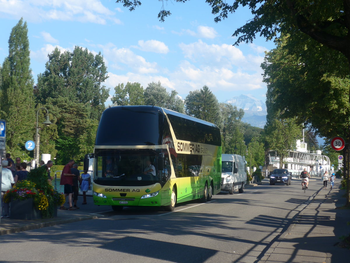 (209'043) - Sommer, Gr�nen - BE 71'702 - Neoplan am 18. August 2019 bei der Schiffl�ndte Thun