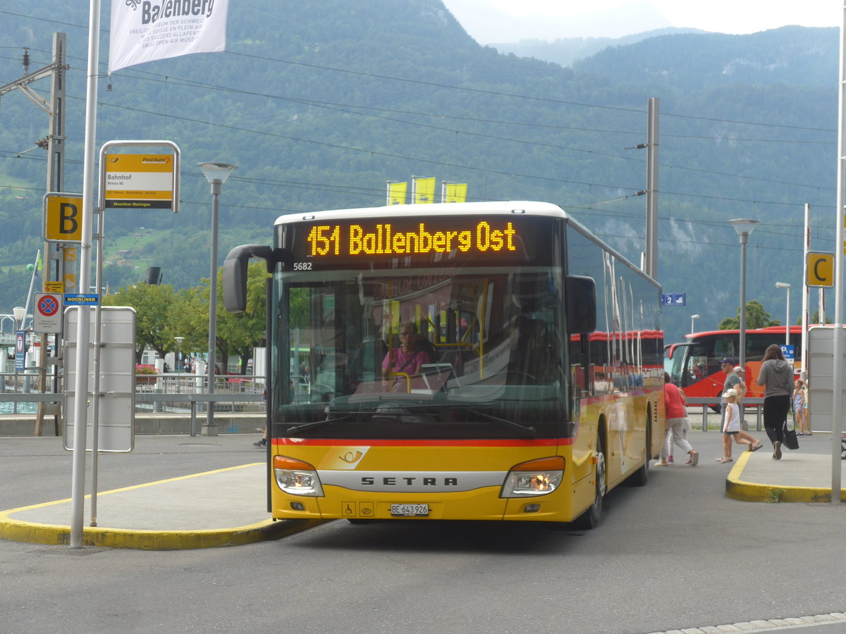 (209'160) - Fl�ck, Brienz - Nr. 8/BE 643'926 - Setra am 31. August 2019 beim Bahnhof Brienz