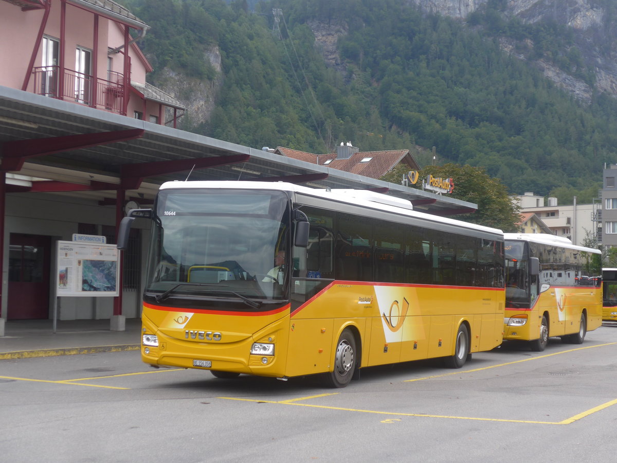 (209'187) - Fl�ck, Brienz - Nr. 9/BE 156'358 - Iveco am 1. September 2019 in Meiringen, Postautostation