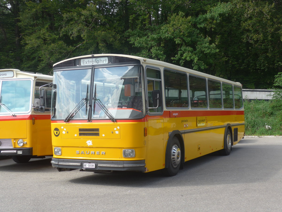 (209'262) - W�thrich, Ursenbach - Nr. 5/BE 10'185 - Saurer/T�scher (ex Sch�rch, Gutenburg Nr. 5; ex Engeloch, Riggisberg Nr. 5; ex P 25'668) am 1. September 2019 in Burgdorf, �kihof Ziegelgut