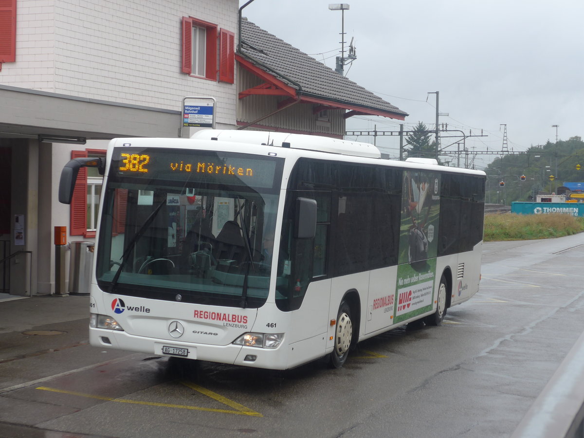 (209'393) - Knecht, Windisch - Nr. 461/AG 17'258 - Mercedes am 8. September 2019 beim Bahnhof M�genwil