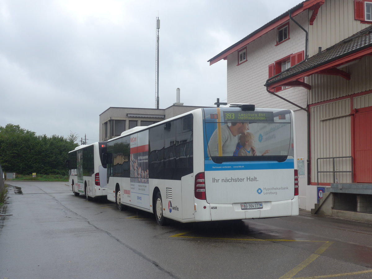(209'396) - Knecht, Windisch - Nr. 458/AG 304'177 - Mercedes am 8. September 2019 beim Bahnhof M�genwil