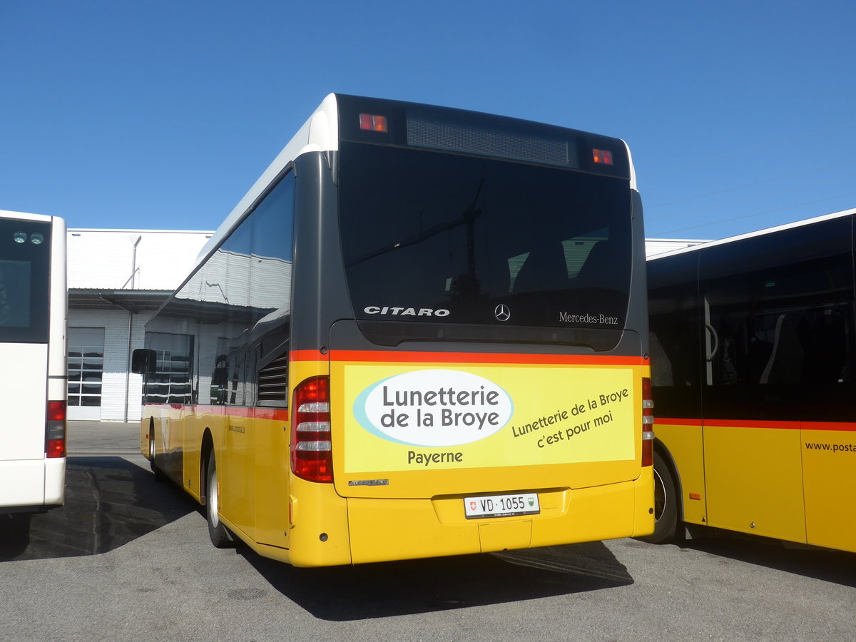 (209'694) - CarPostal Ouest - VD 1055 - Mercedes (ex Morattel, S�deilles) am 15. September 2019 in Kerzers, Interbus