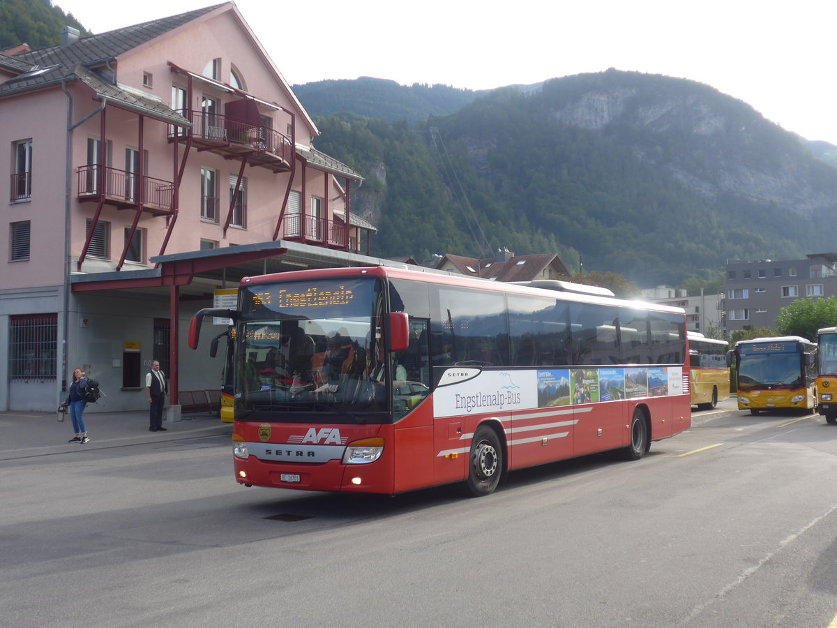 (209'746) - AFA Adelboden - Nr. 24/BE 26'701 - Setra am 22. September 2019 in Meiringen, Postautostation (Einsatz PostAuto f�r Engstlenalp-Bus)