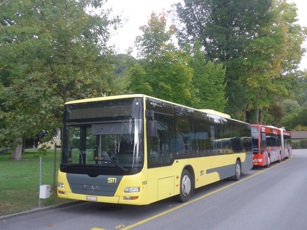 (209'878) - STI Thun - Nr. 153/BE 801'153 - MAN am 5. Oktober 2019 bei der Schiffl�ndte Thun