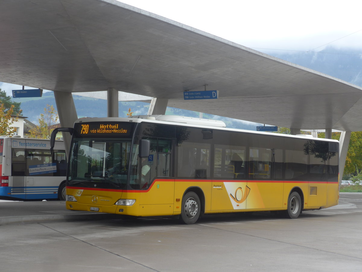 (209'982) - PostAuto Ostschweiz - SG 356'488 - Mercedes (ex Schmidt, Oberb�ren) am 6. Oktober 2019 beim Bahnhof Buchs