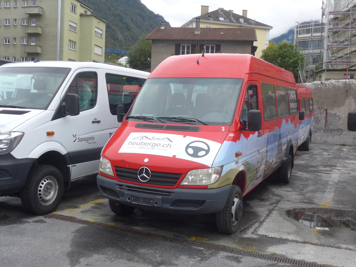 (210'006) - Heuberge, Fideris - Nr. 3 - Mercedes am 6. Oktober 2019 in Chur, Postgarage