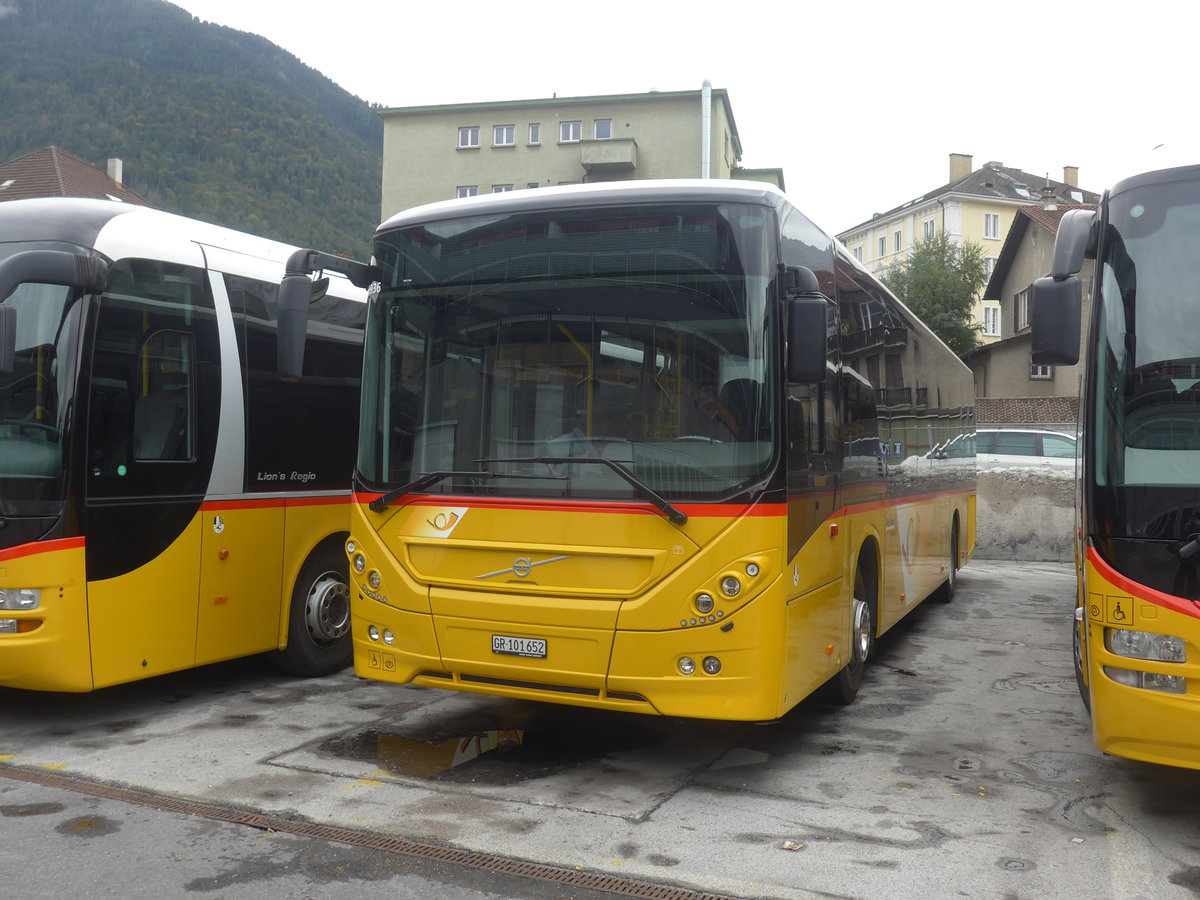 (210'012) - PostAuto Graub�nden - GR 101'652 - Volvo am 6. Oktober 2019 in Chur, Garage