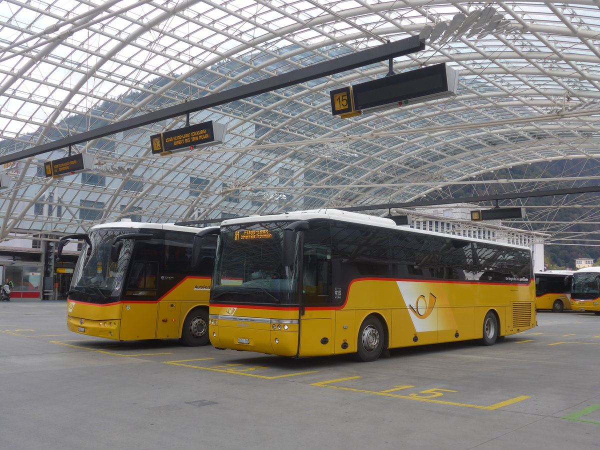 (210'049) - PostAuto Graub�nden - GR 107'702 - Van Hool am 6. Oktober 2019 in Chur, Postautostation