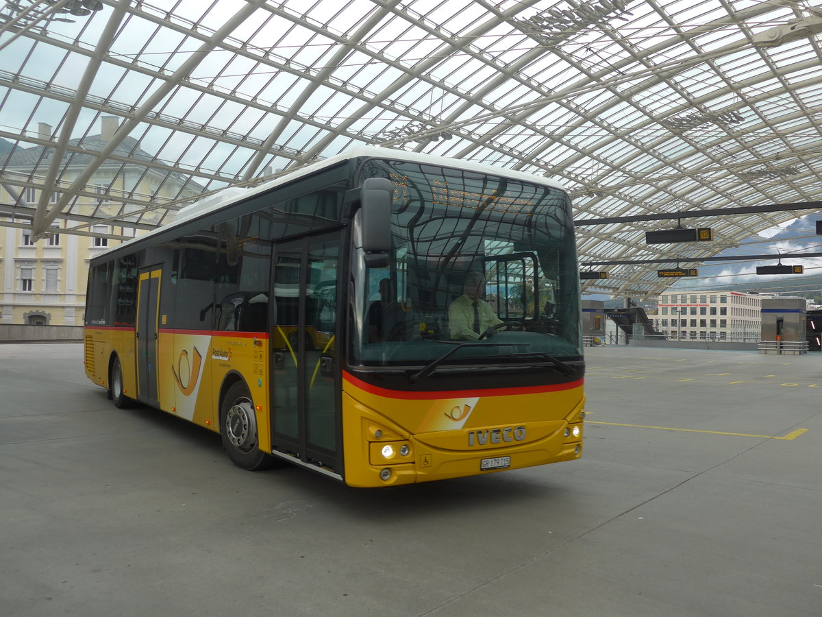 (210'058) - PostAuto Graub�nden - GR 179'715 - Iveco am 6. Oktober 2019 in Chur, Postautostation