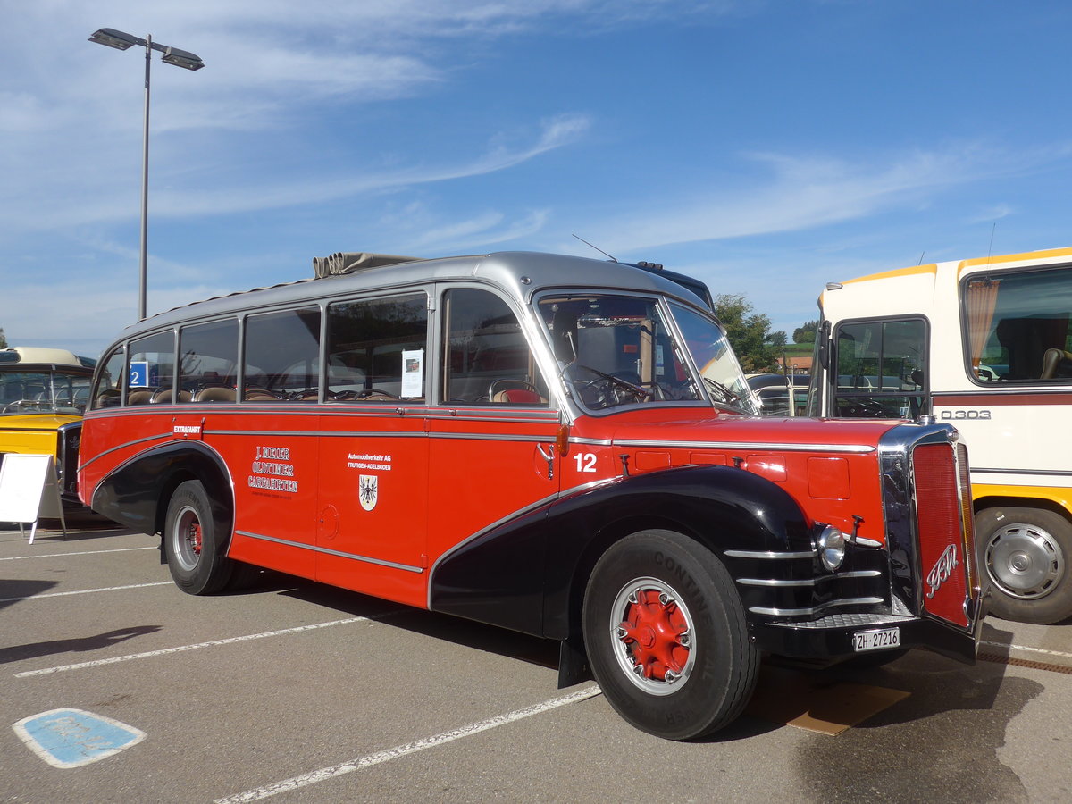 (210'190) - Meier, Gr�t - Nr. 12/ZH 27'216 - FBW/R&J (ex Wespe, Altst�tten; ex AFA Adelboden Nr. 12) am 12. Oktober 2019 in Bern, Westside
