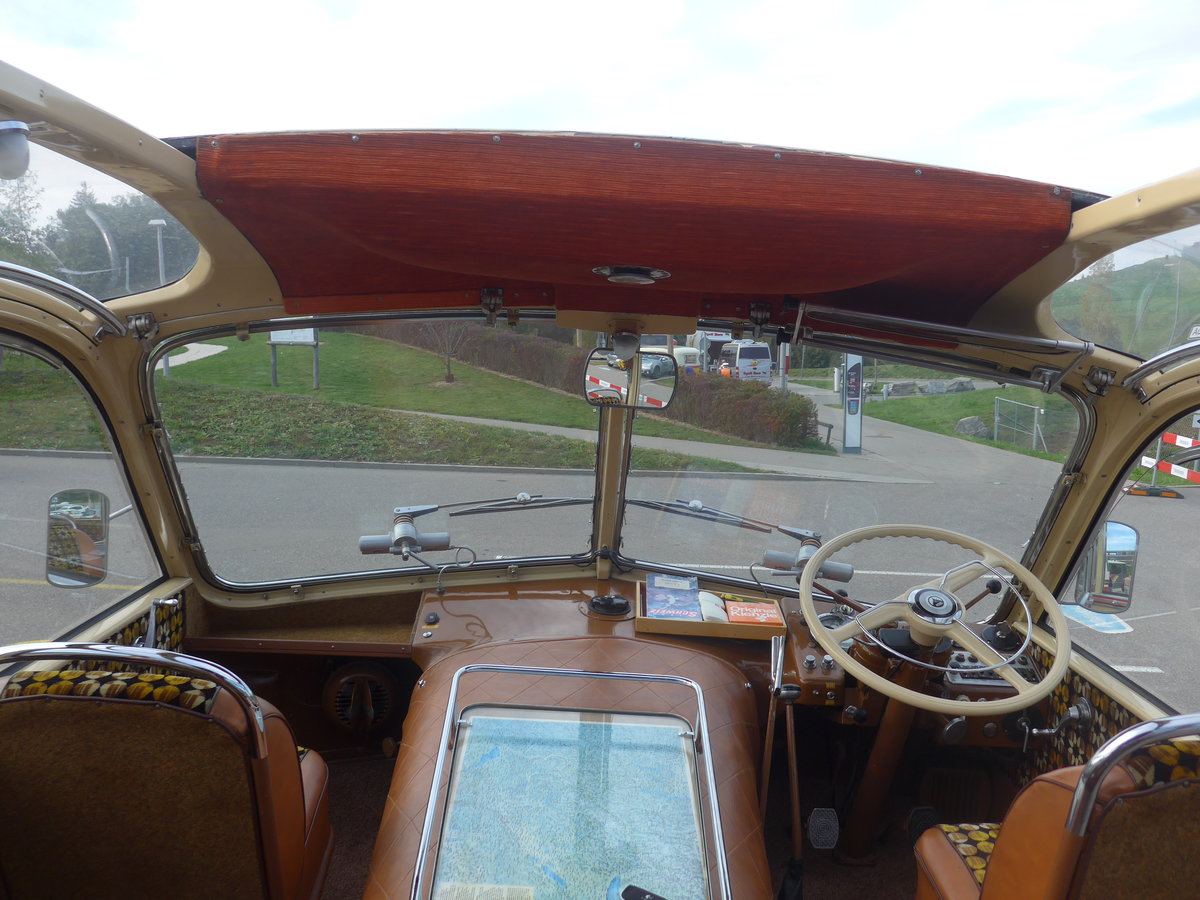 (210'207) - Bachmann, K�lliken - AG 96'310 - Saurer/R&J (ex BSF Hochdorf; ex Wenger, Interlaken) am 12. Oktober 2019 in Bern, Westside (Innenaufnahme)