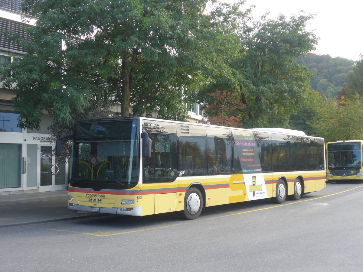 (210'297) - STI Thun - Nr. 132/BE 801'132 - MAN am 13. Oktober 2019 bei der Schiffl�ndte Thun