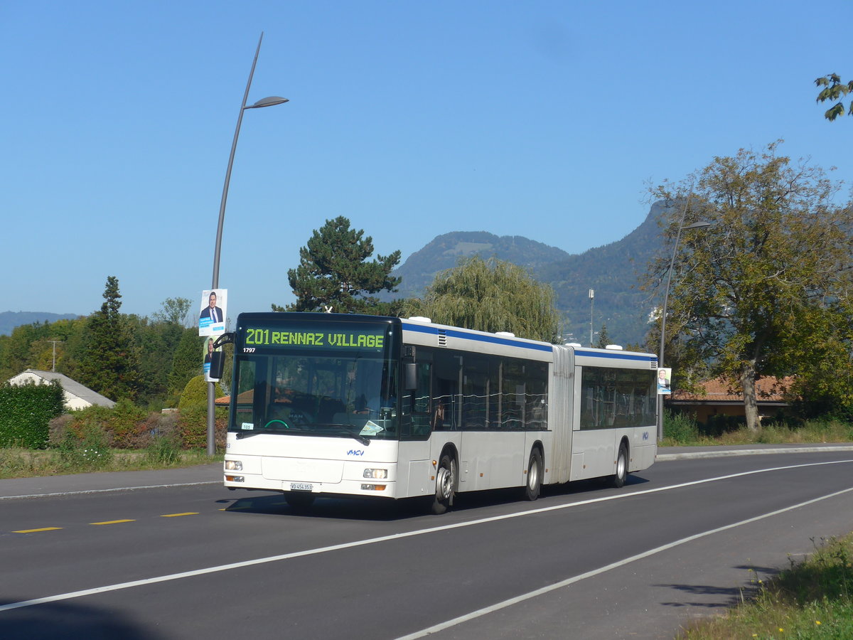 (210'315) - VMCV Clarens - Nr. 903/VD 454'353 - MAN (ex transN, La Chaux-de-Fonds Nr. 242; ex TN Neuch�tel Nr. 242) am 14. Oktober 2019 in Rennaz, H�pital