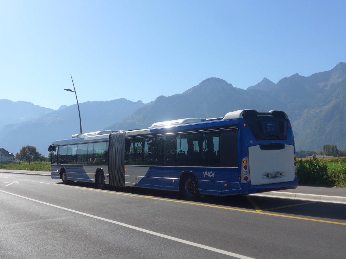 (210'328) - VMCV Clarens - Nr. 701/VD 1237 - Scania am 14. Oktober 2019 in Rennaz, H�pital
