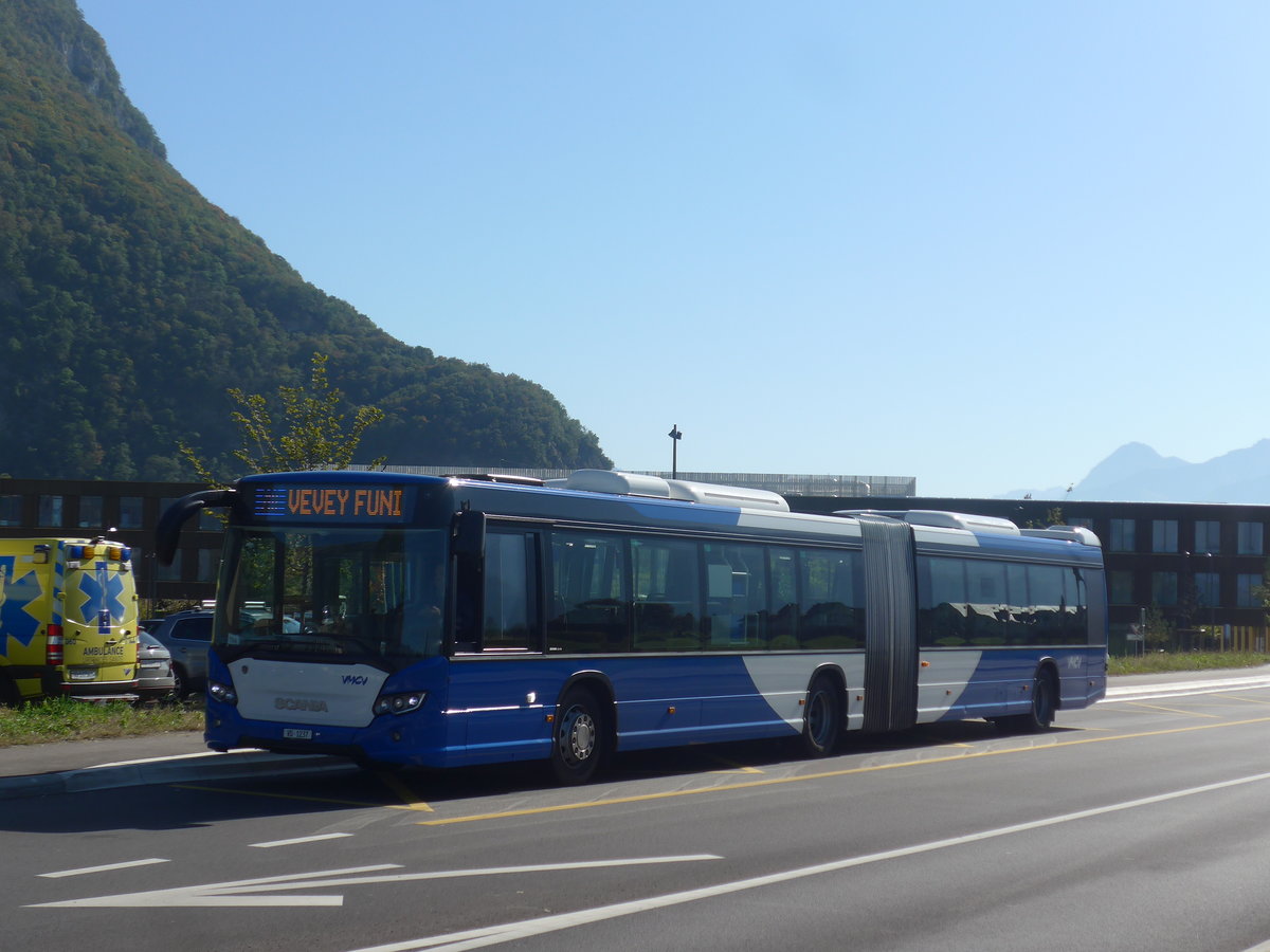 (210'330) - VMCV Clarens - Nr. 701/VD 1237 - Scania am 14. Oktober 2019 in Rennaz, H�pital