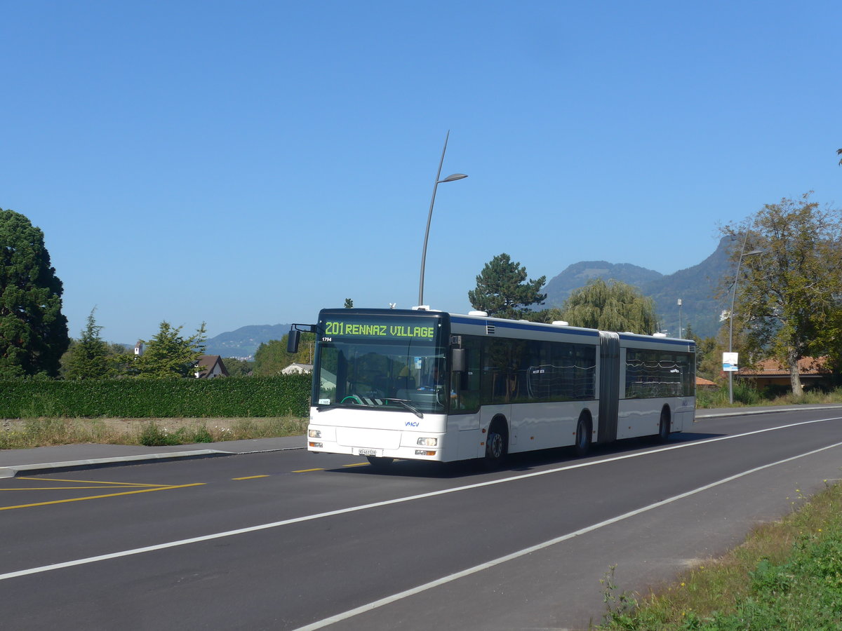 (210'331) - VMCV Clarens - Nr. 904/VD 463'528 - MAN (ex transN, La Chaux-de-Fonds Nr. 241; ex TN Neuch�tel Nr. 241) am 14. Oktober 2019 in Rennaz, H�pital