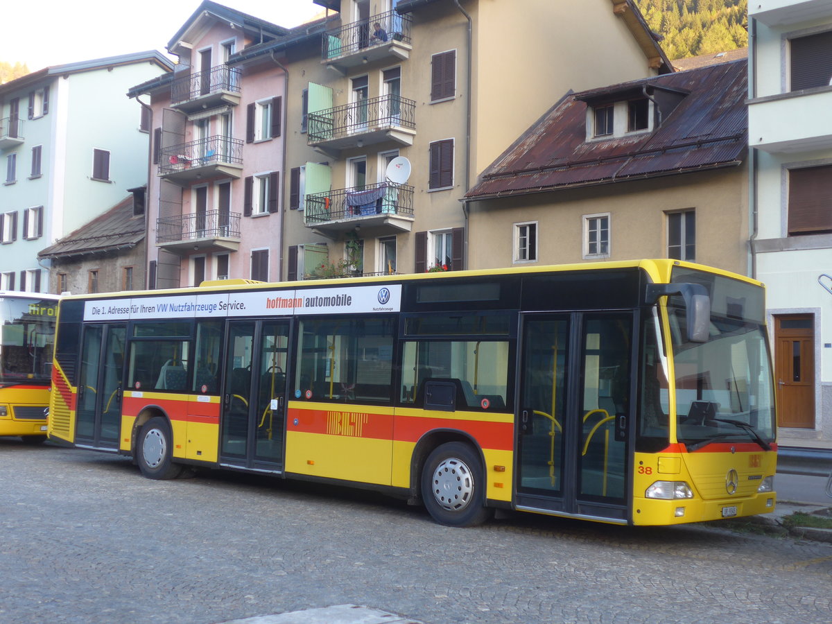 (210'495) - Meyer, G�schenen - Nr. 38/UR 9345 - Mercedes (ex BLT Oberwil Nr. 38) am 26. Oktober 2019 beim Bahnhof Airolo