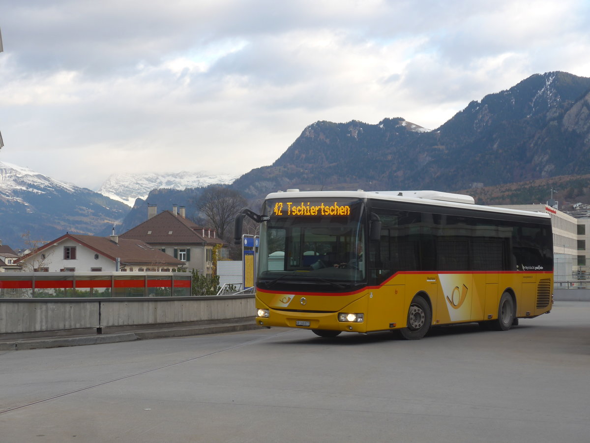 (210'561) - PostAuto Graub�nden - GR 168'877 - Irisbus am 7. Dezember 2019 in Chur, Postautostation